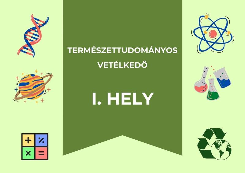 Komplex természettudományos verseny I. hely