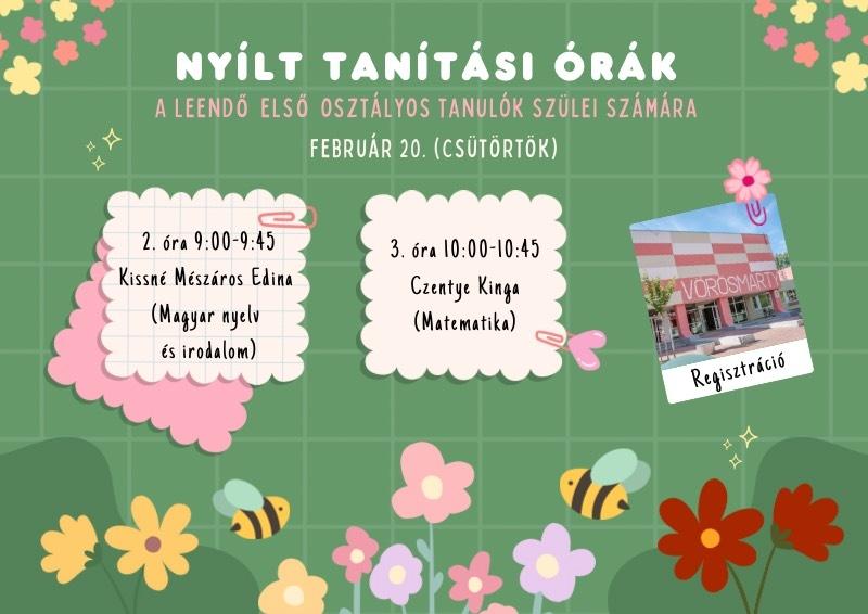 Nyílt tanítási órák februárban